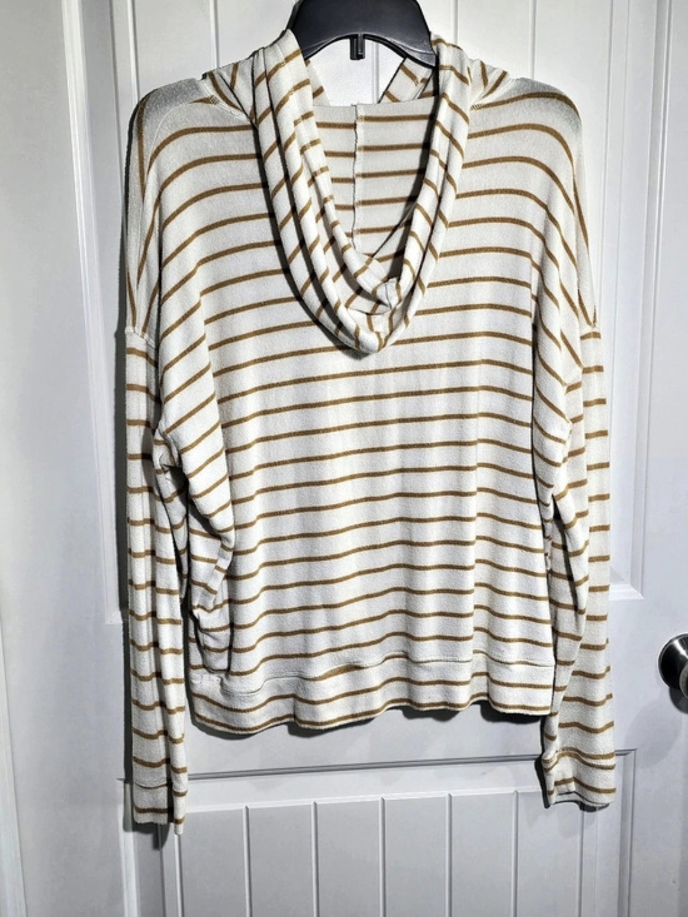 American Eagle Soft & Sexy Plush Striped Cowl Neck Top XL - Picture 2 of 13